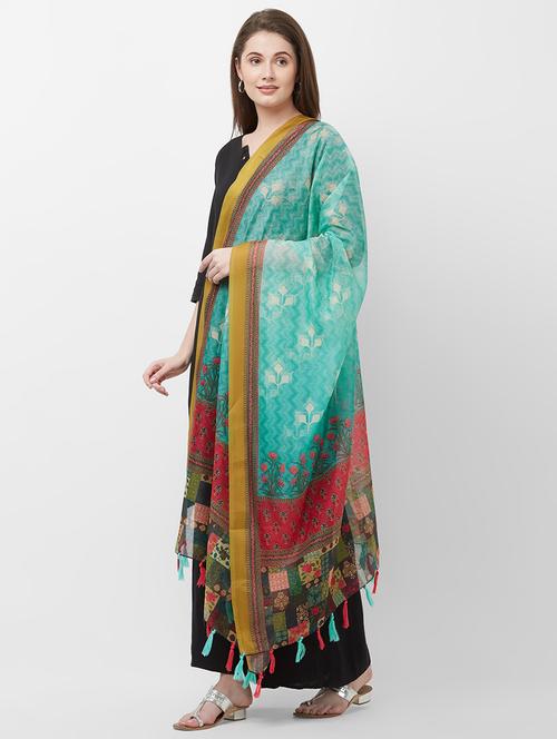 floral printed dupatta - 16720404 - Very Small Image - 1