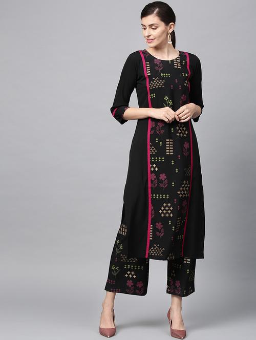 printed kurta palazzo set - 16720531 - Very Small Image - 1