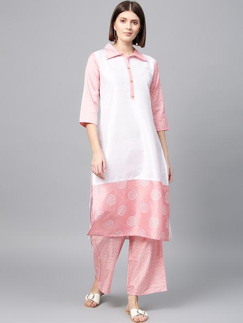 solid kurta palazzo set - 16720542 - Very Small Image - 1