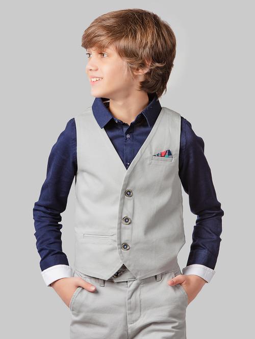 v neck pocket detail waistcoat - 16721780 - Very Small Image - 1