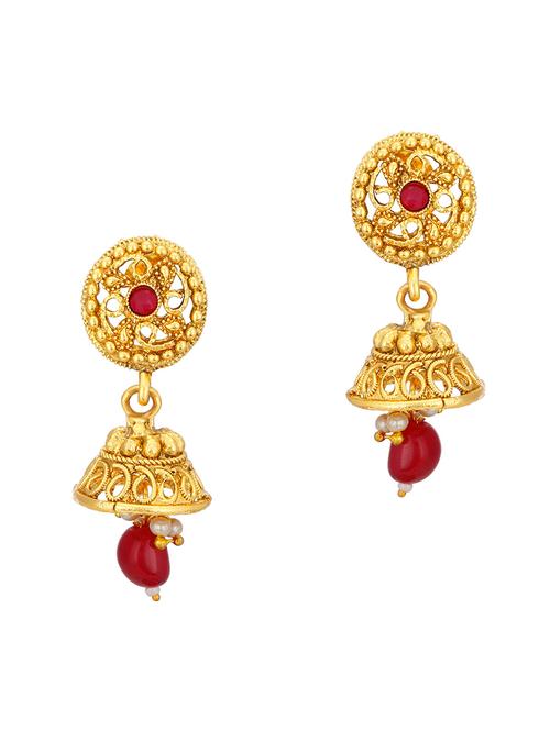 red metal necklaces and earring - 16722009 - Very Small Image - 1