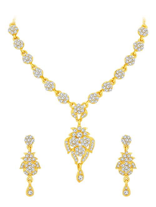 gold metal necklaces and earring - 16722034 - Very Small Image - 1