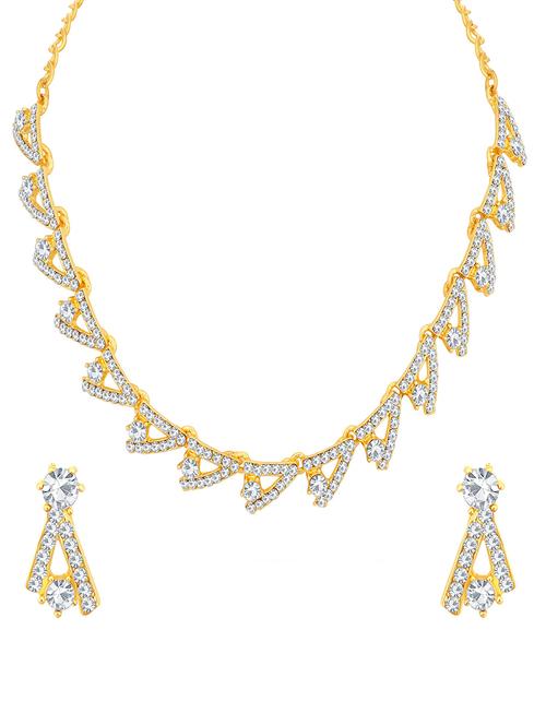 gold metal necklaces and earring - 16722081 - Very Small Image - 1