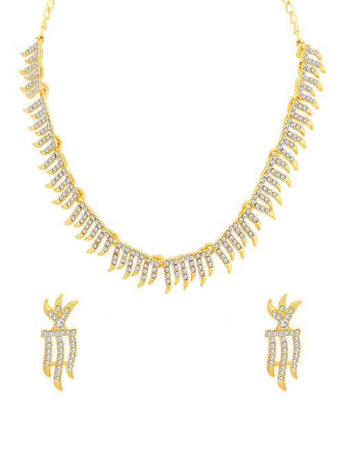 gold metal necklaces and earring - 16722098 - Very Small Image - 1