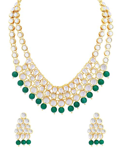 green metal necklaces and earring - 16722103 - Very Small Image - 1
