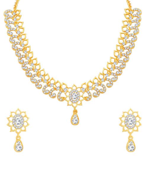 white metal necklaces and earring - 16722469 - Very Small Image - 1