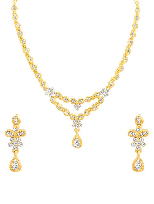 gold metal necklaces and earring - 16722478 - Very Small Image - 1
