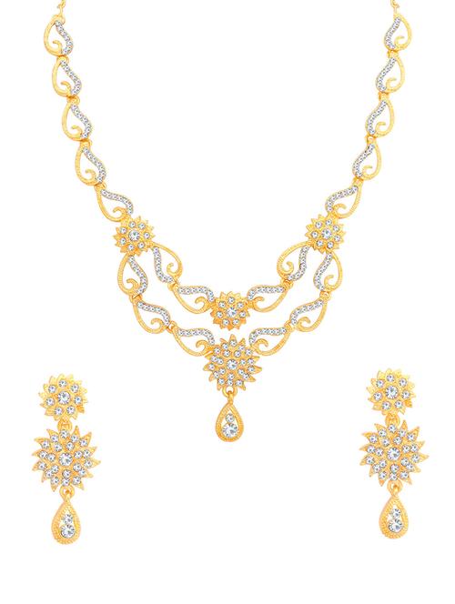 white metal necklaces and earring - 16722512 - Very Small Image - 1