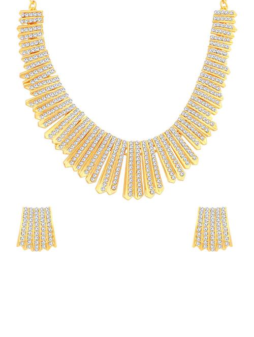 gold metal necklaces and earring - 16722556 - Very Small Image - 1
