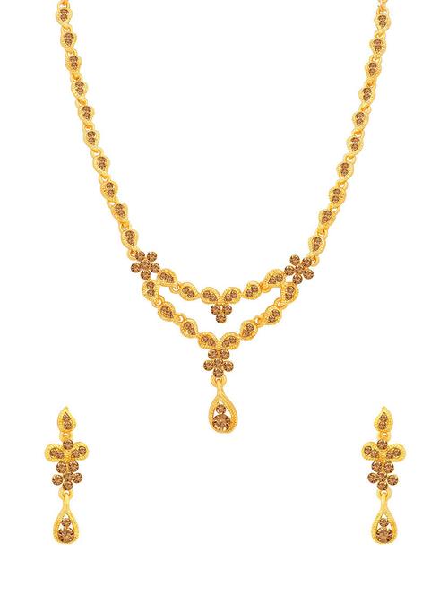 brown metal necklaces and earring - 16722581 - Very Small Image - 1