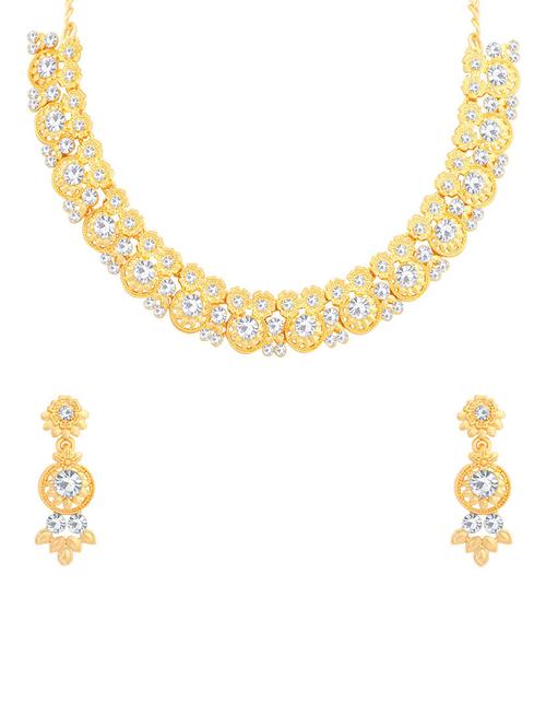 gold metal necklaces and earring - 16722603 - Very Small Image - 1