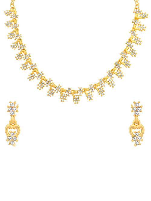 gold metal necklaces and earring - 16722604 - Very Small Image - 1