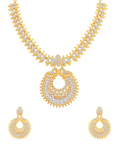 gold metal necklaces and earring - 16722621 - Very Small Image - 1