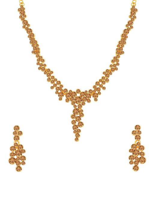 gold metal necklaces and earring - 16722632 - Very Small Image - 1