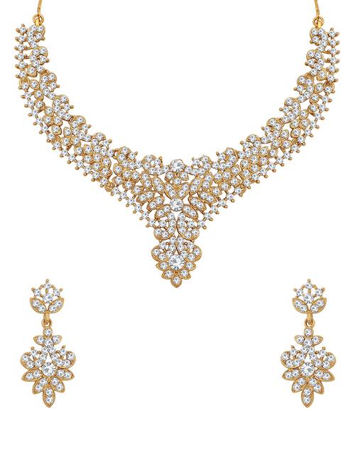 gold metal necklaces and earring - 16722692 - Very Small Image - 1