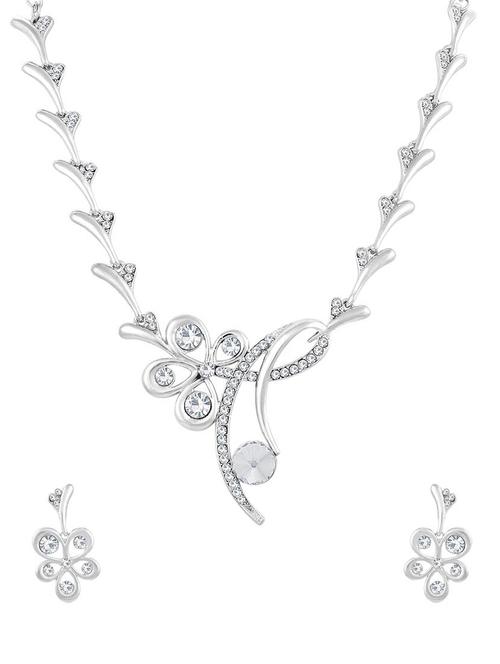 silver metal necklaces and earring - 16722699 - Very Small Image - 1