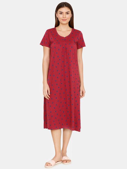 v-neck printed sleepshirt - 16722752 - Very Small Image - 1