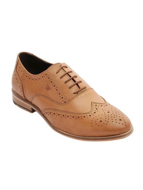 tan leather lace-up brouges - 16722998 - Very Small Image - 1