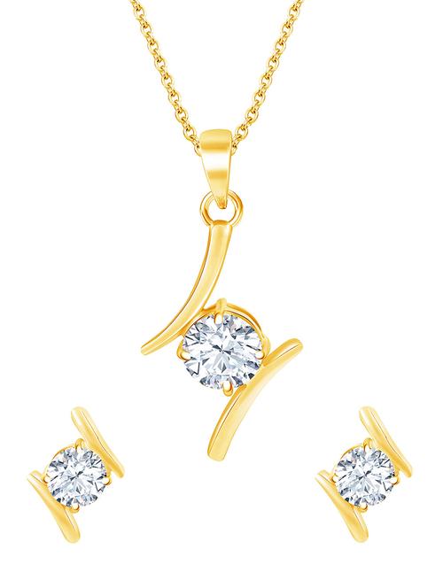 gold metal pendants and earring - 16723034 - Very Small Image - 1