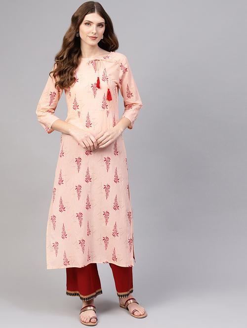 printed straight kurta - 16723248 - Very Small Image - 1