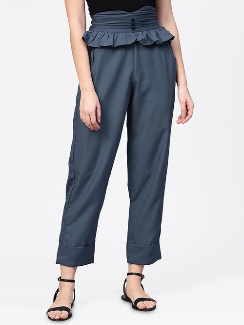 high rise frill detail trouser - 16723283 - Very Small Image - 1