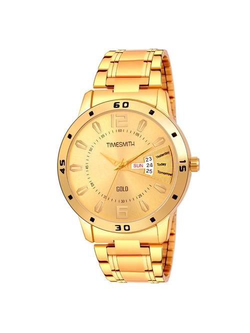 timesmith day date gold stainless steel watch for men tsc-107 - 16725018 - Very Small Image - 1