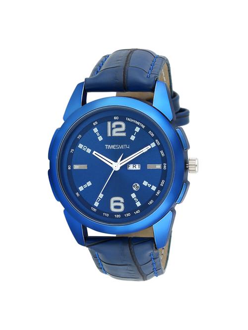 timesmith blue dial blue leather analog watch for men tsc-036ktd1 - 16725170 - Very Small Image - 1