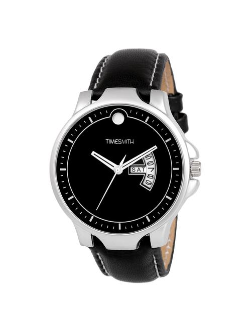timesmith black dial black leather strap branded analog watch for men tsc-067ktd1 - 16725184 - Very Small Image - 1