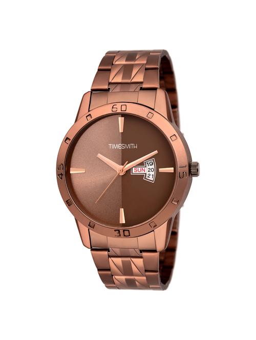 timesmith brown dial brown stainless steel strap branded analog watch for men tsc-068ktd1 - 16725185 - Very Small Image - 1
