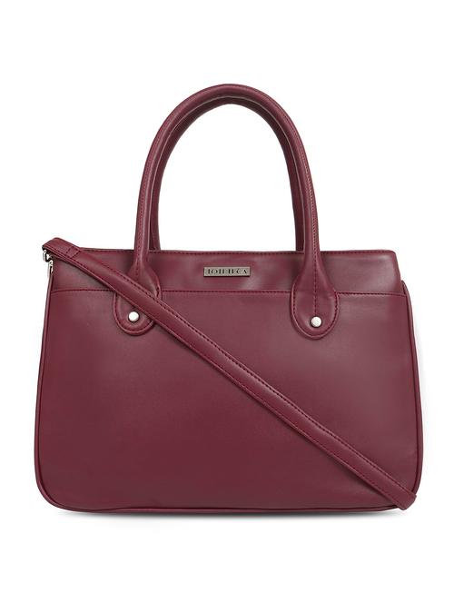 maroon leatherette regular handbag - 16726131 - Very Small Image - 1