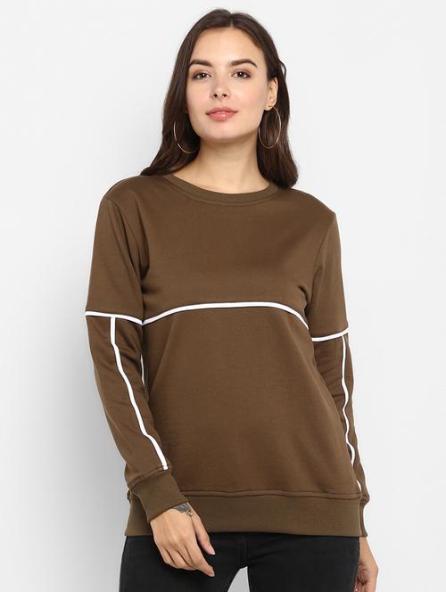 round neck contrast piped pullover - 16726868 - Very Small Image - 1