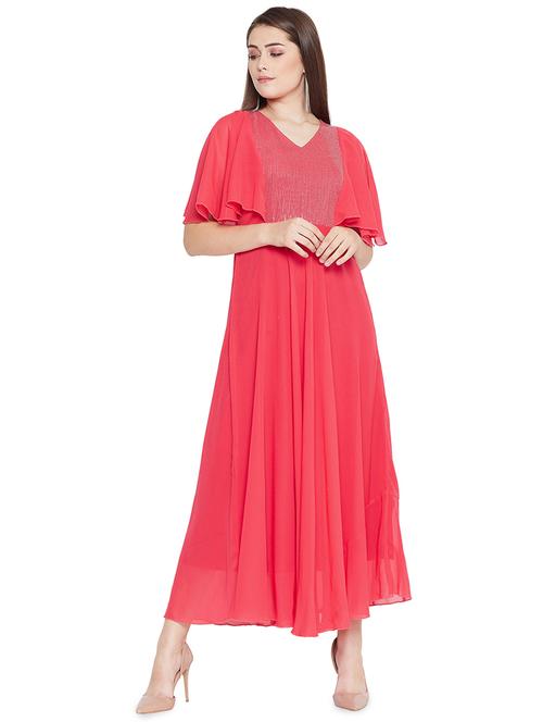 sequin embellished v-neck a-line dress - 16726892 - Very Small Image - 1