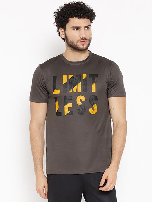 grey typographic chest print t-shirt - 16726981 - Very Small Image - 1