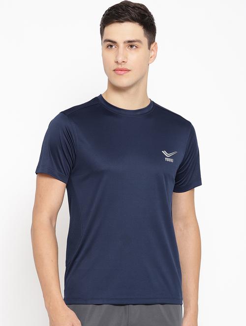 navy blue printed t-shirt - 16726995 - Very Small Image - 1