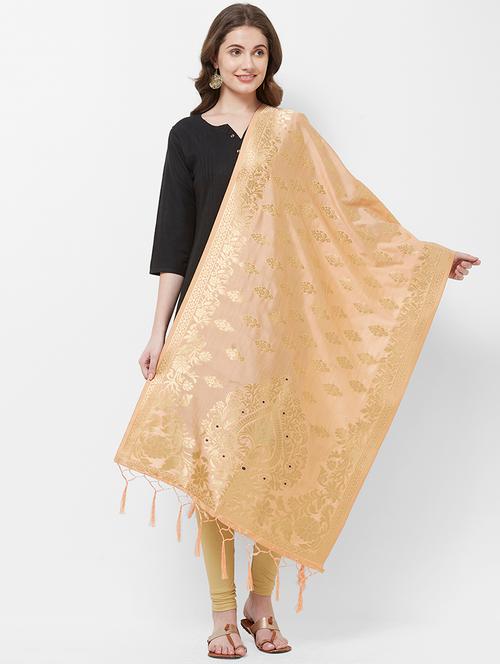self design woven dupatta - 16727048 - Very Small Image - 1