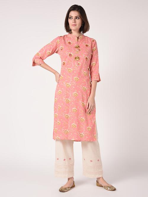 floral print kurta palazzo set - 16728283 - Very Small Image - 1