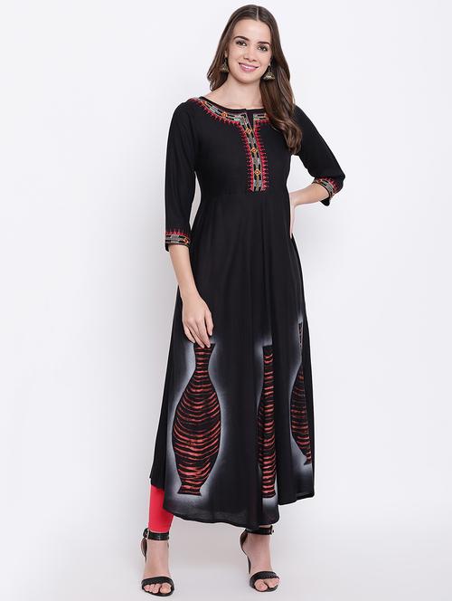 printed flared kurta - 16728408 - Very Small Image - 1
