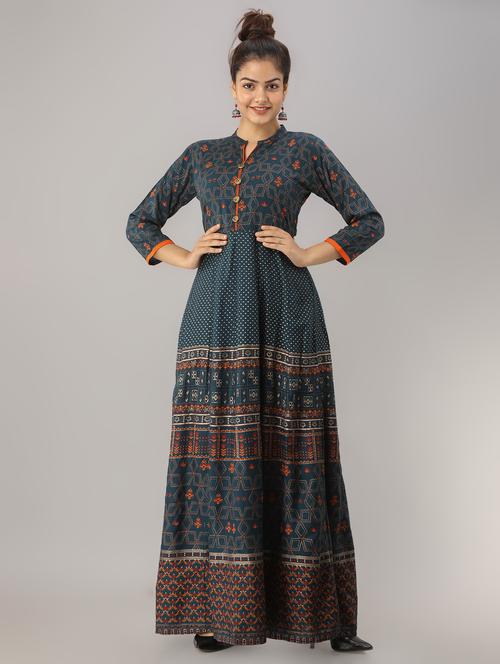 printed anarkali kurta - 16728680 - Very Small Image - 1