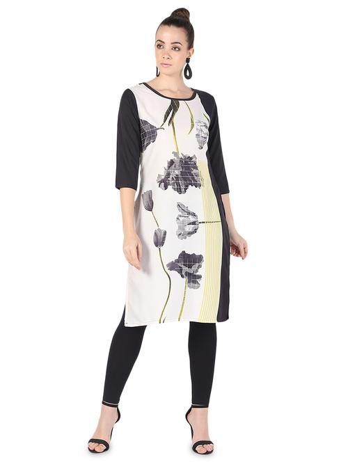 floral print straight kurta - 16728753 - Very Small Image - 1