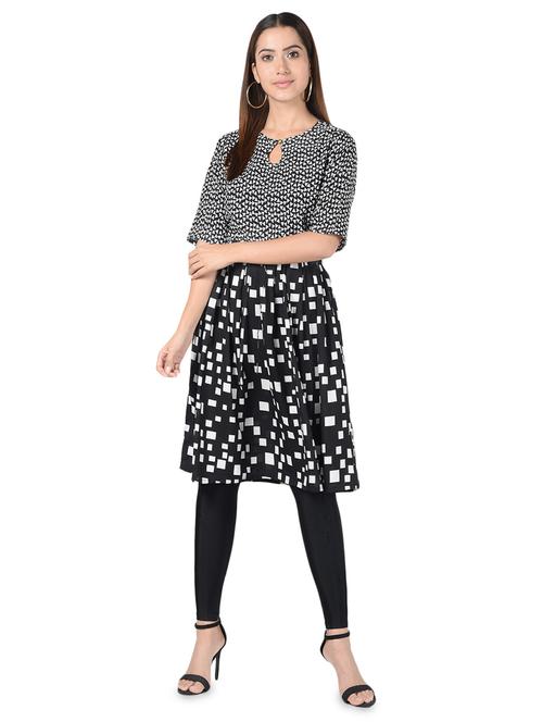 geometric print flared kurta - 16728760 - Very Small Image - 1