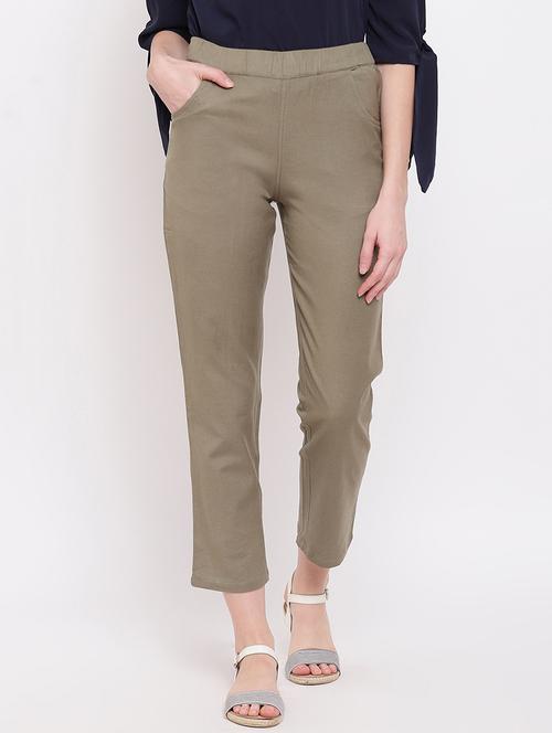 high rise flat front trouser - 16730428 - Very Small Image - 1