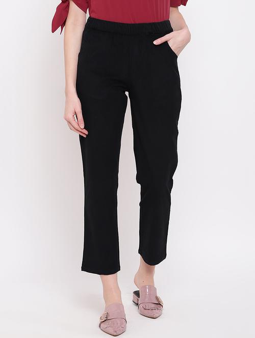 high rise flat front trouser - 16730429 - Very Small Image - 1