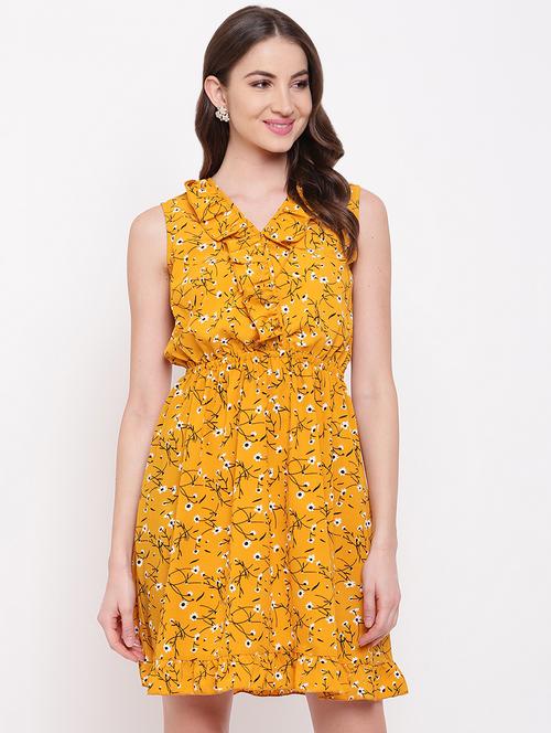 frill detail floral blouson top - 16730569 - Very Small Image - 1