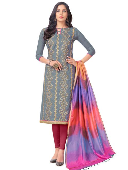 embroidered unstitched suit - 16730765 - Very Small Image - 1
