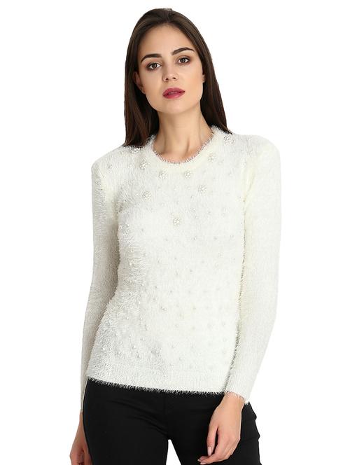round neck embellished pullover - 16730822 - Very Small Image - 1