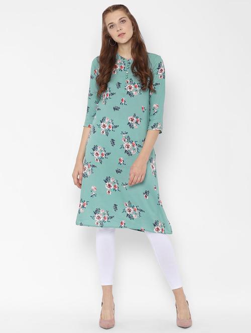 floral straight kurta - 16731671 - Very Small Image - 1