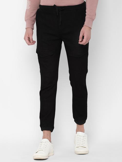 black solid jogger - 16731880 - Very Small Image - 1