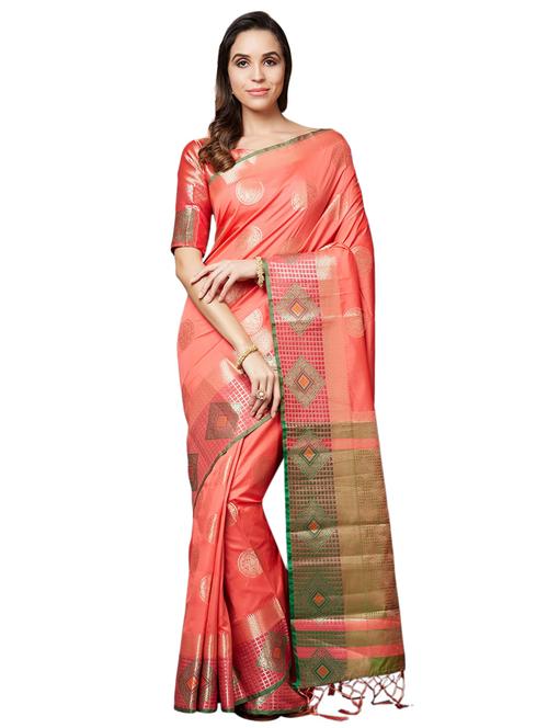 solid paithani saree with blouse - 16734291 - Very Small Image - 1