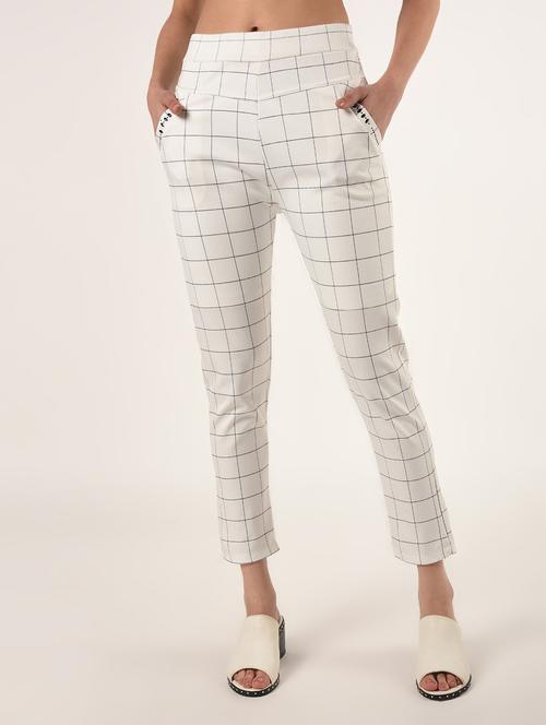 high rise checkered trouser - 16734613 - Very Small Image - 1