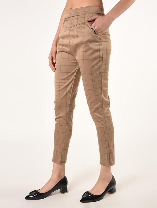 high rise checkered trouser - 16734616 - Very Small Image - 1